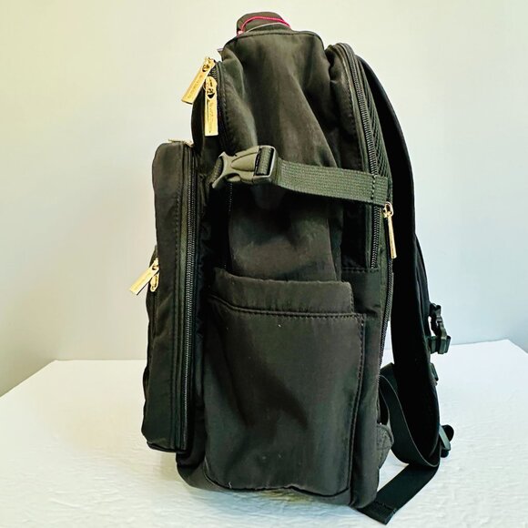 ISAAC MIZRAHI TIKTOK VIRAL LAPTOP ON-THE-GO ESSENTIALS TRAVEL BACKPACK BLACK - Picture 4 of 12